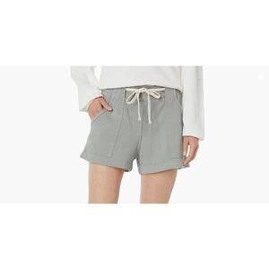 Monrow Women’s Gray Drawstring French Terry Shorts Size M NWT